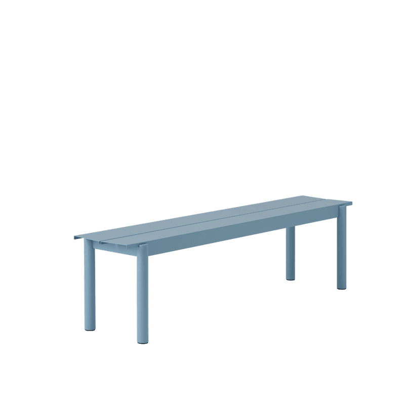 Muuto Linear Steel Bench 170 cm Pale Blue, Hagemøbel, Lys Blå