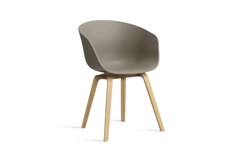 Hay Spisegruppe  CPH30 Table Lacquered oak frame L250 x W90 x H74-White laminate tabletop Lacquered edge + 8 AAC 22 Khaki oak