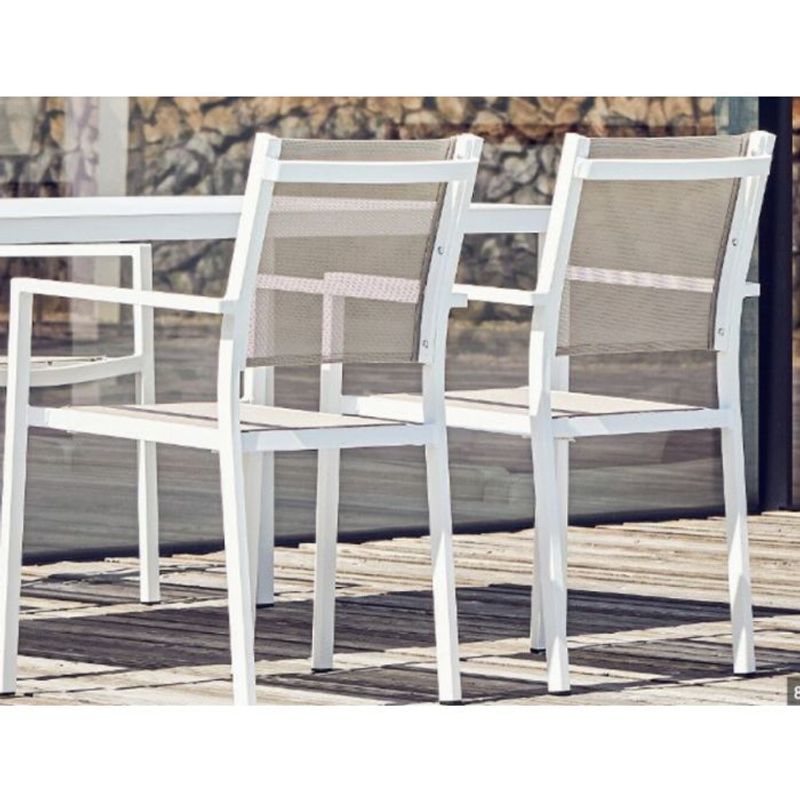 Fiam Aria Dining chair Utestol Taupe White Spisestol