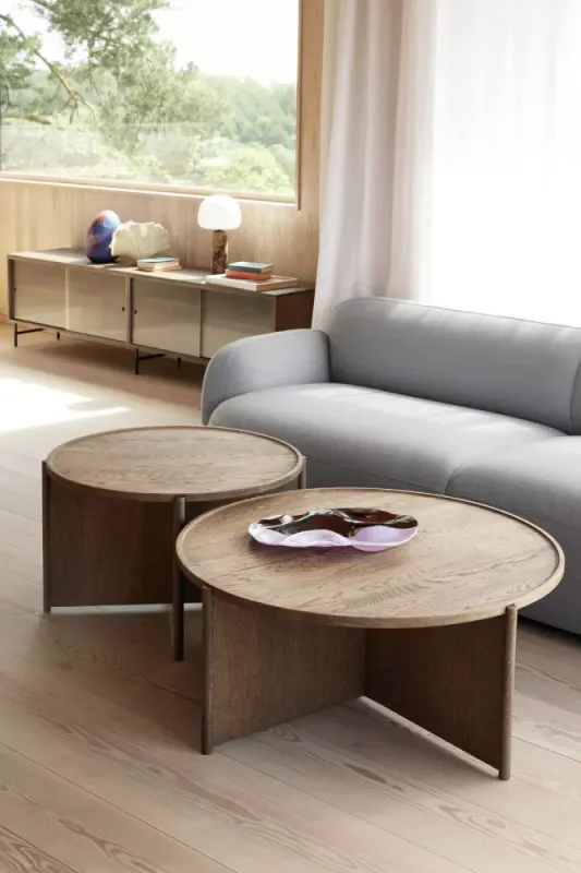Northern Cling Coffee Table Ø 70 Smoked Oak, Salongbord