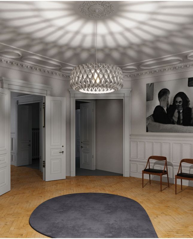 Pilke Signature 80 pendant Lamp White, Hvit Taklampe Pendel