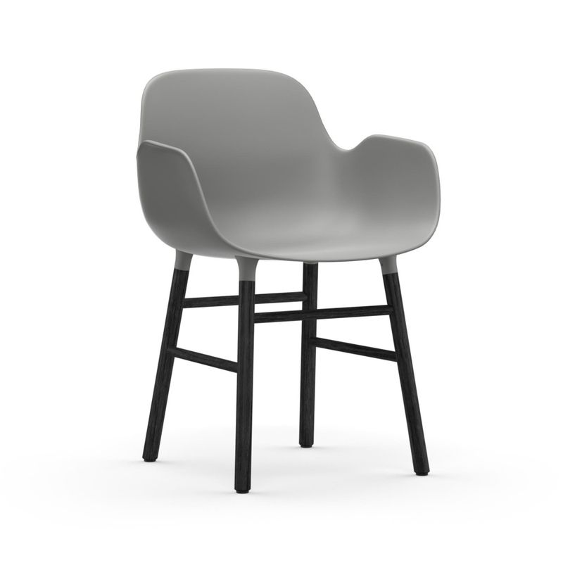 Normann Copenhagen Form Armchair Black oak Grey, Grå Eik Stol
