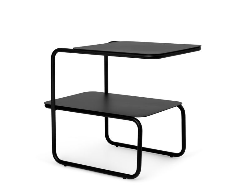 Ferm Living Level Side Table Black, Svart Sidebord utebord