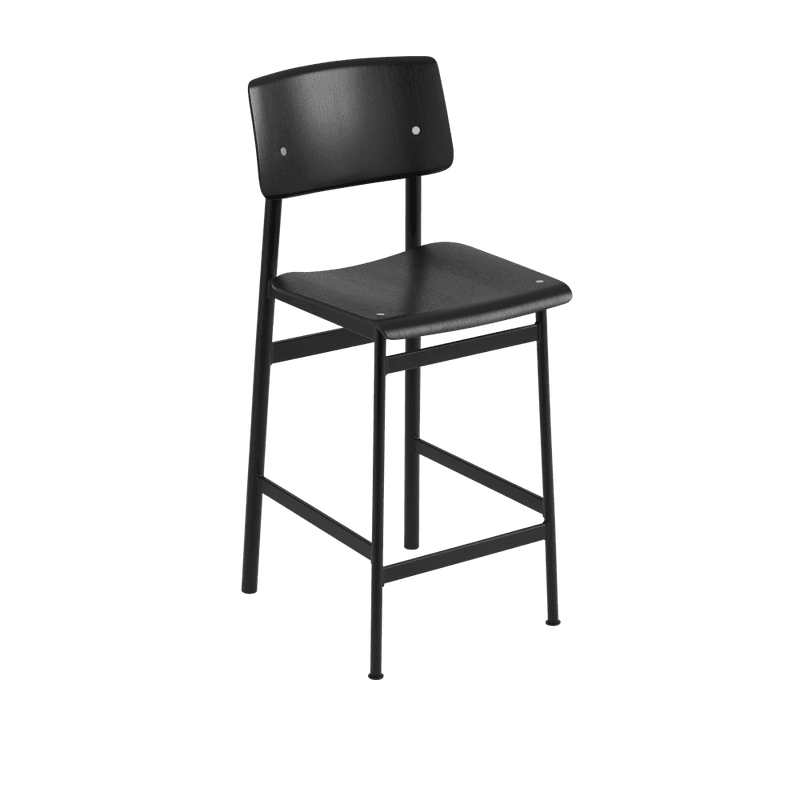 Muuto Loft Counter Stool 65 cm Oak powder coated steel Barstol