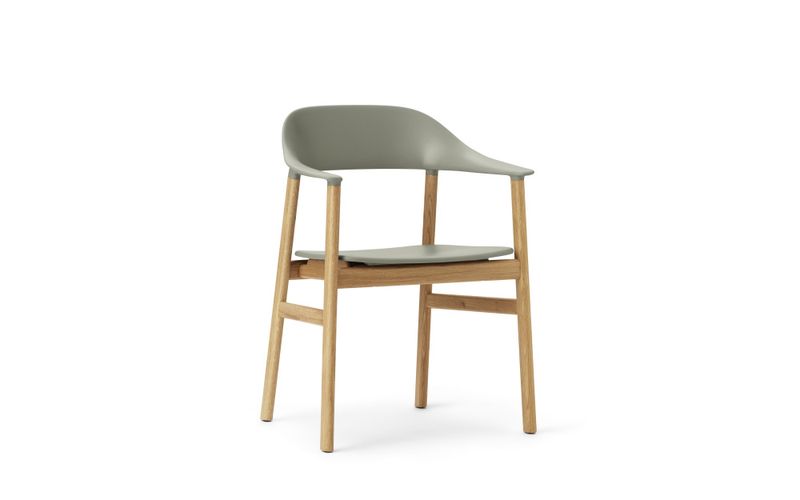 Normann Copenhagen Herit Armhair, Oak Dusty Green Spisestol Stol